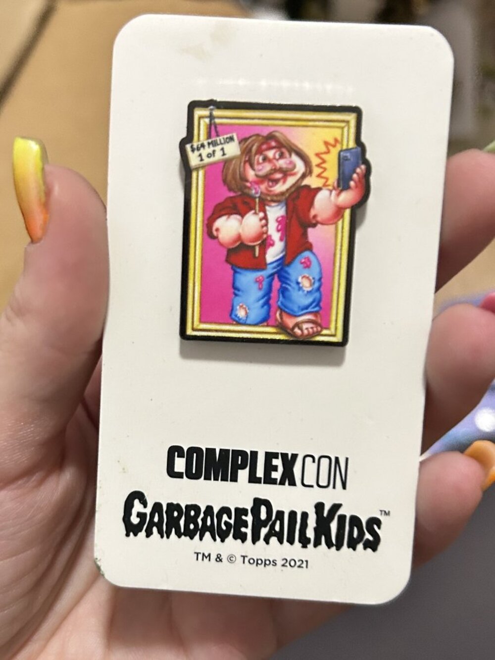 Garbage Pail Kids ComplexCon 2021 Topps Enamel Pin NFT Parody 1 of 1 New